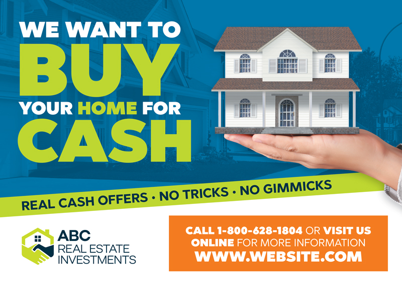We Buy Houses Cash Postcards